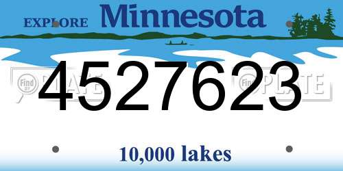 4527623 Minnesota License Plate