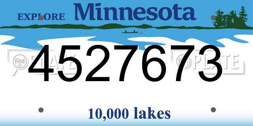 4527673 Minnesota License Plate