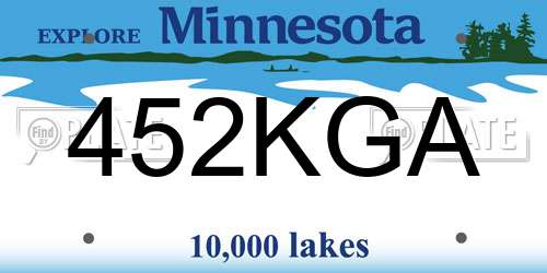 452KGA Minnesota License Plate