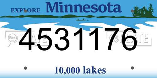 4531176 Minnesota License Plate