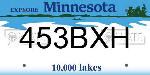 453BXH Minnesota License Plate