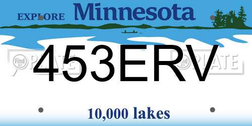 453ERV Minnesota License Plate