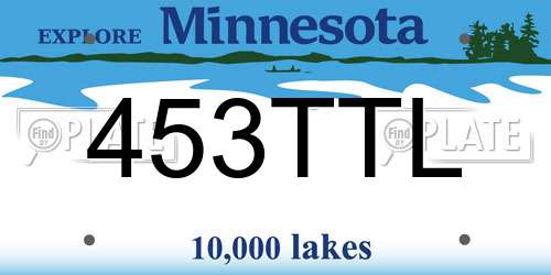 453TTL Minnesota License Plate