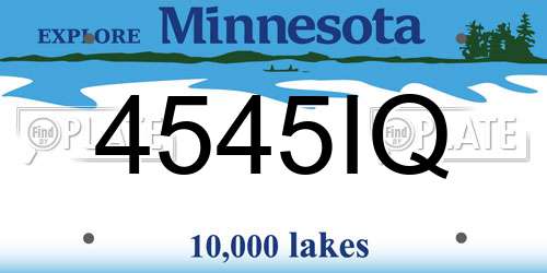 4545IQ Minnesota License Plate