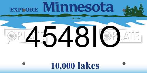 4548IO Minnesota License Plate