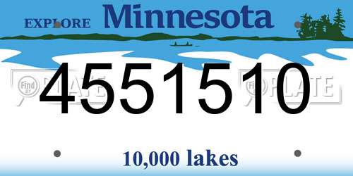 4551510 Minnesota License Plate