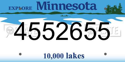 4552655 Minnesota License Plate