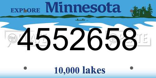 4552658 Minnesota License Plate