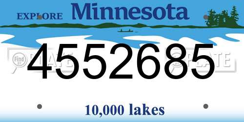 4552685 Minnesota License Plate