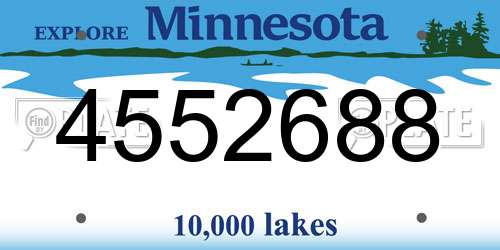 4552688 Minnesota License Plate