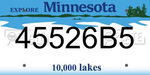 45526B5 Minnesota License Plate