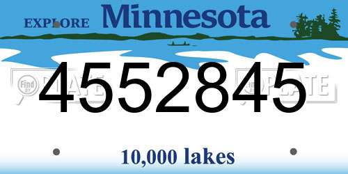 4552845 Minnesota License Plate