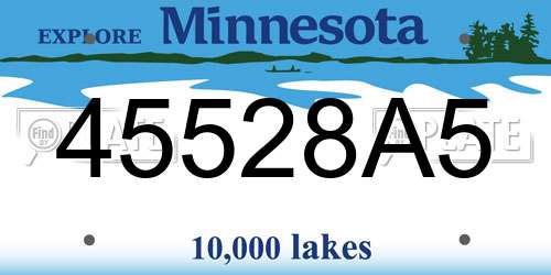 45528A5 Minnesota License Plate