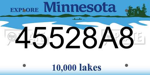 45528A8 Minnesota License Plate
