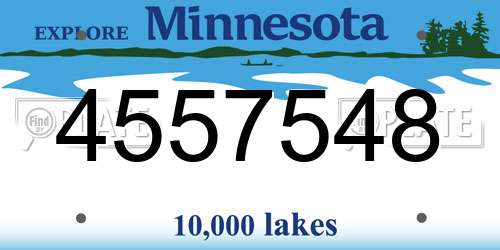 4557548 Minnesota License Plate