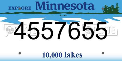 4557655 Minnesota License Plate