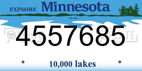 4557685 Minnesota License Plate