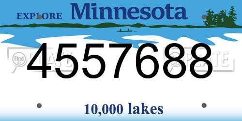 4557688 Minnesota License Plate