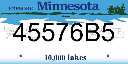 45576B5 Minnesota License Plate