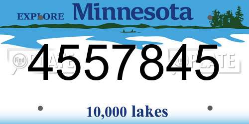 4557845 Minnesota License Plate