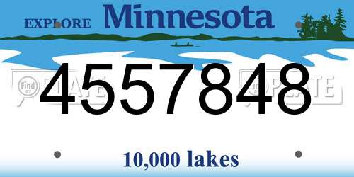 4557848 Minnesota License Plate