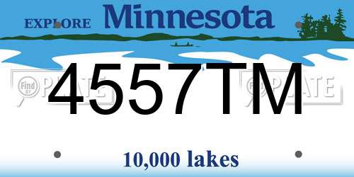 4557TM Minnesota License Plate