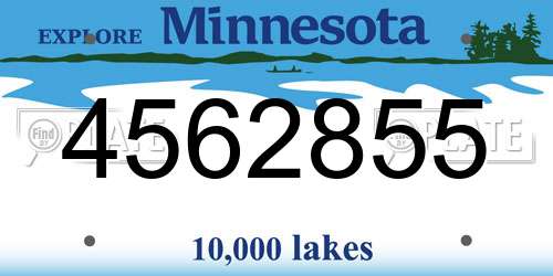 4562855 Minnesota License Plate