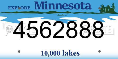 4562888 Minnesota License Plate