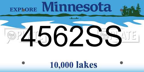 4562SS Minnesota License Plate