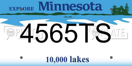 4565TS Minnesota License Plate