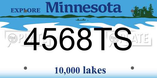 4568TS Minnesota License Plate