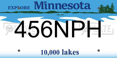 456NPH Minnesota License Plate