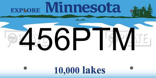 456PTM Minnesota License Plate