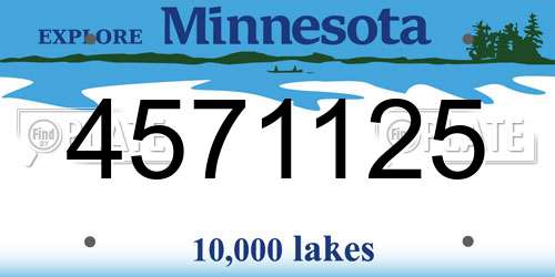 4571125 Minnesota License Plate