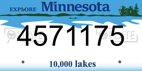 4571175 Minnesota License Plate