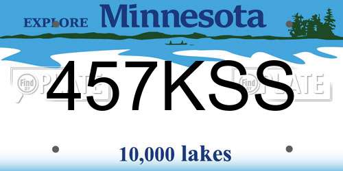 457KSS Minnesota License Plate