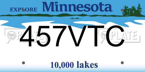 457VTC Minnesota License Plate