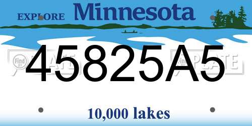 45825A5 Minnesota License Plate