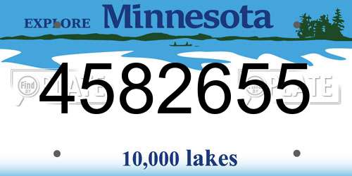 4582655 Minnesota License Plate