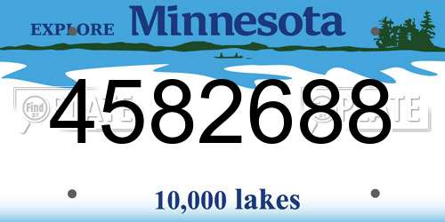 4582688 Minnesota License Plate