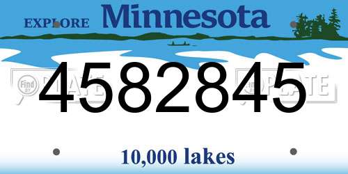 4582845 Minnesota License Plate