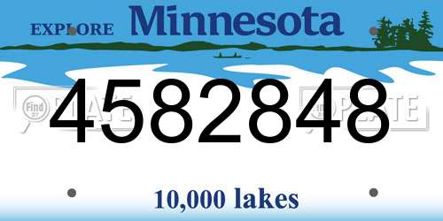 4582848 Minnesota License Plate