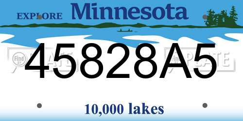 45828A5 Minnesota License Plate