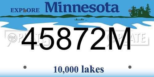 45872M Minnesota License Plate