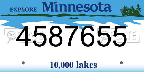 4587655 Minnesota License Plate