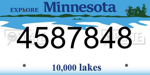 4587848 Minnesota License Plate