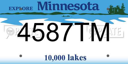4587TM Minnesota License Plate