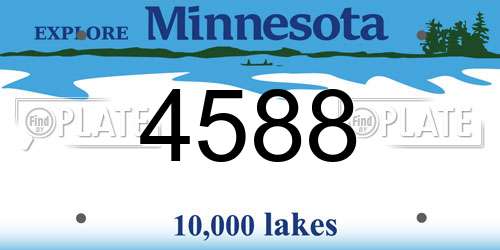 4588 Minnesota License Plate
