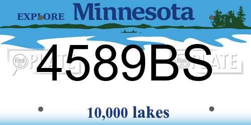 4589BS Minnesota License Plate