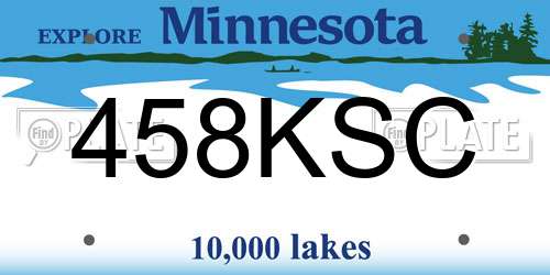 458KSC Minnesota License Plate